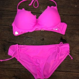 Hot Pink Bikini Top & Bottom